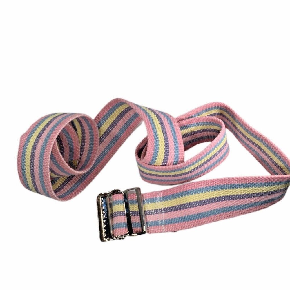 Medi Choice Gait Strip Belt 58 inch Pastel Pink Blue Yellow Purple 2 in thick - Picture 6 of 6